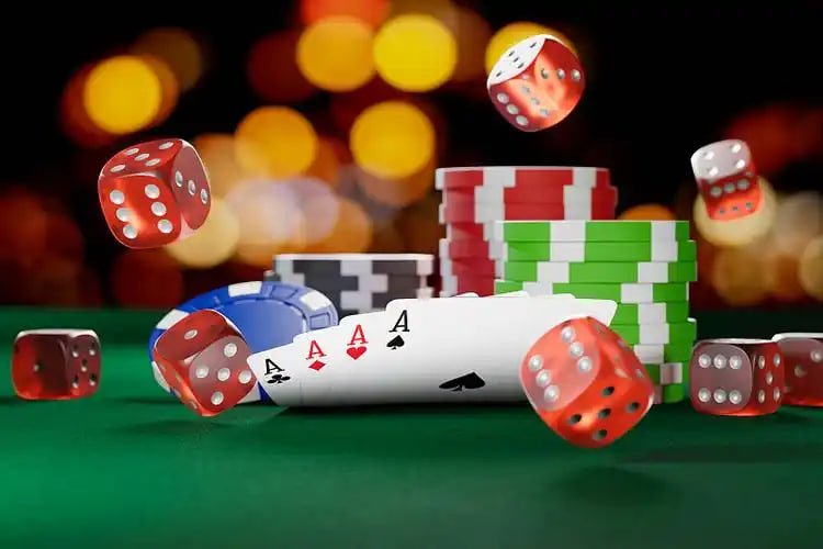 Scene of winning circle slots game play